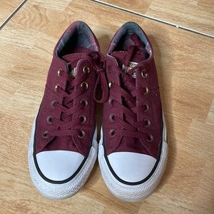 Maroon Low Top Converse